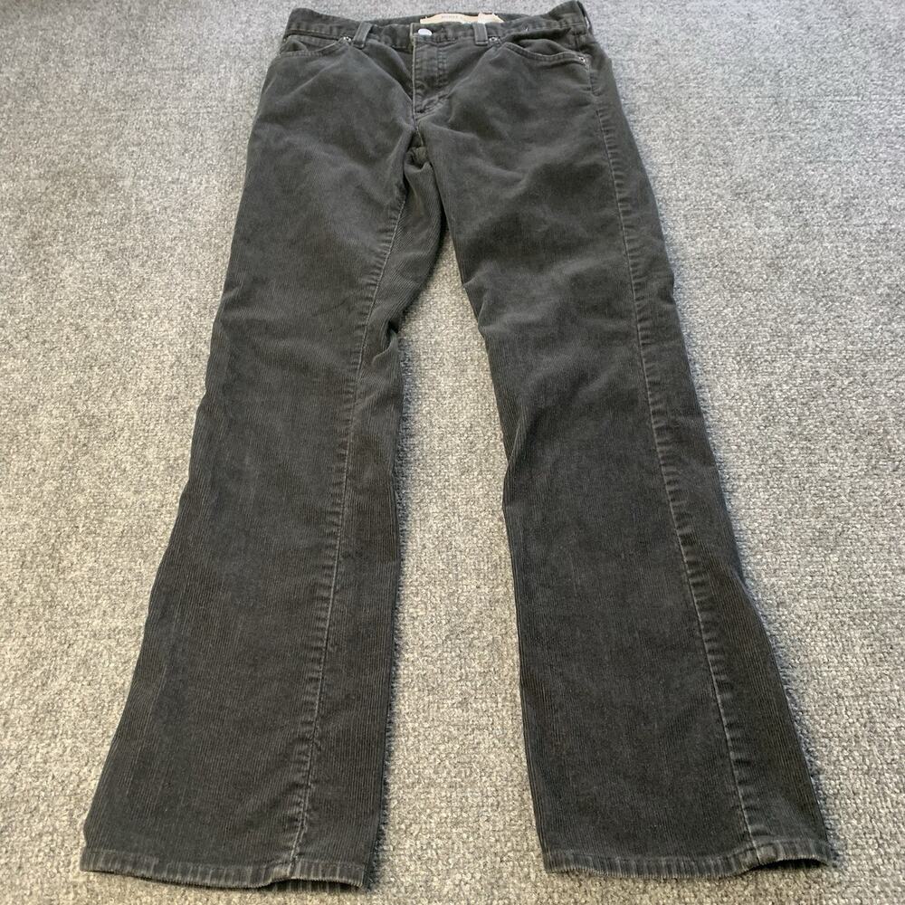 Vintage GAP Bootcut Corduroy Jeans Women's 6 (29x30) Black Stretch Made In USA